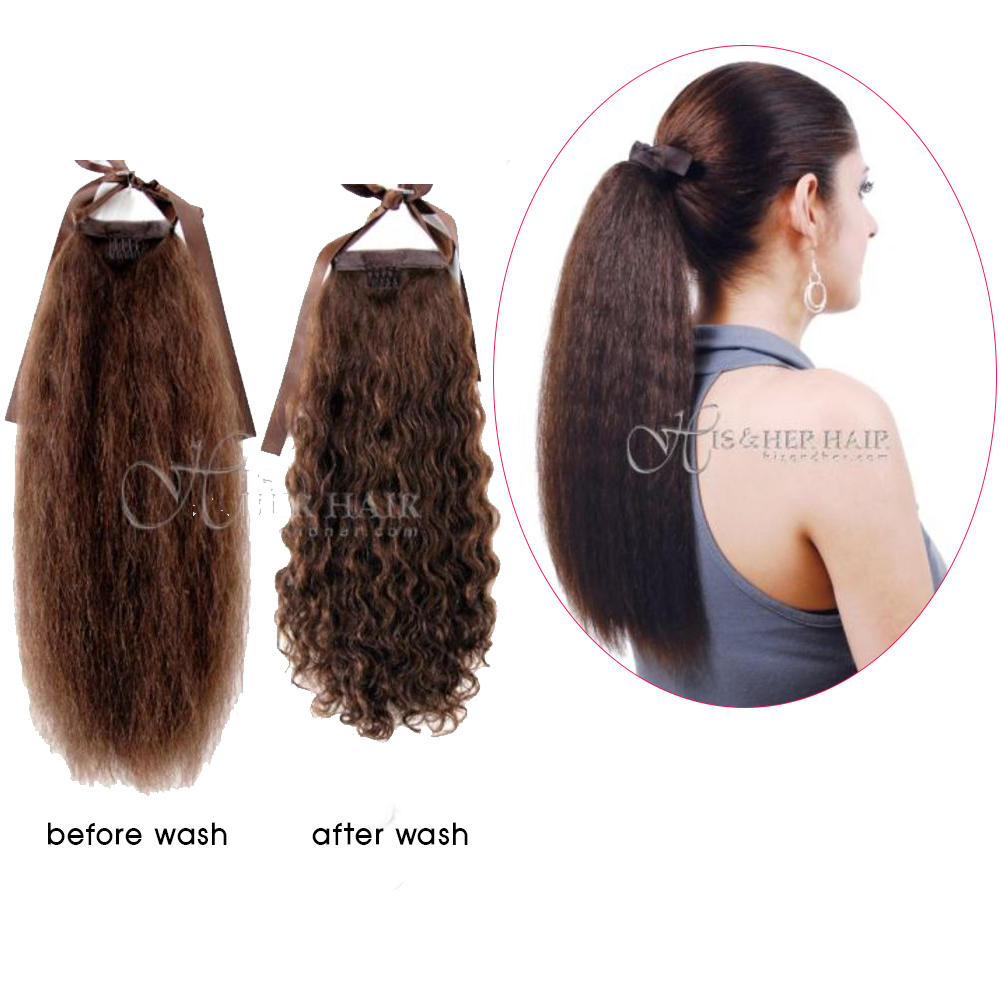 Human Hair Ponytail  - European Wave 14"